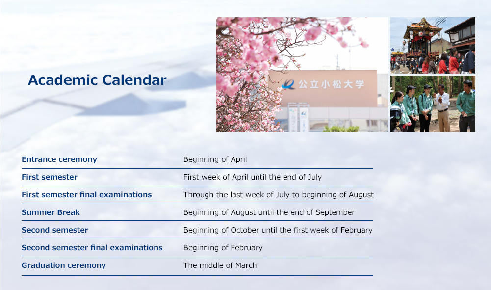 PC Academic Calendar