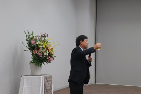 協力会 副会長に就任した、ライオンパワー株式会社　代表取締役社長　 高瀬 敬士朗 様が乾杯の音頭.JPG