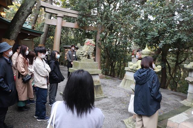 バス旅の様子（安宅住吉神社）